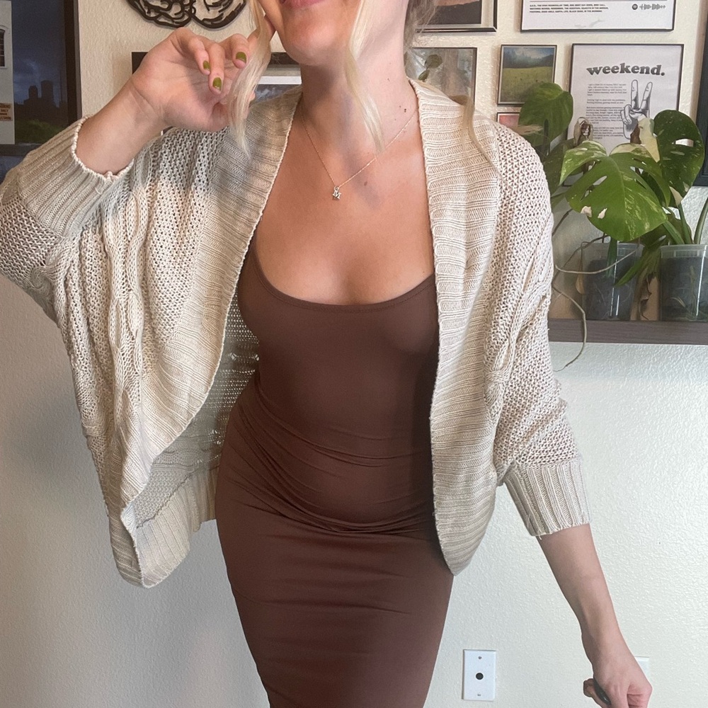 Sweet Rain Cream Knit Cardigan